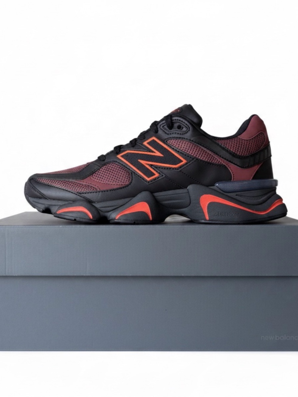 NEW BALANCE 9060 WASHED BLACK BURGUNDY Men’s 10.5
